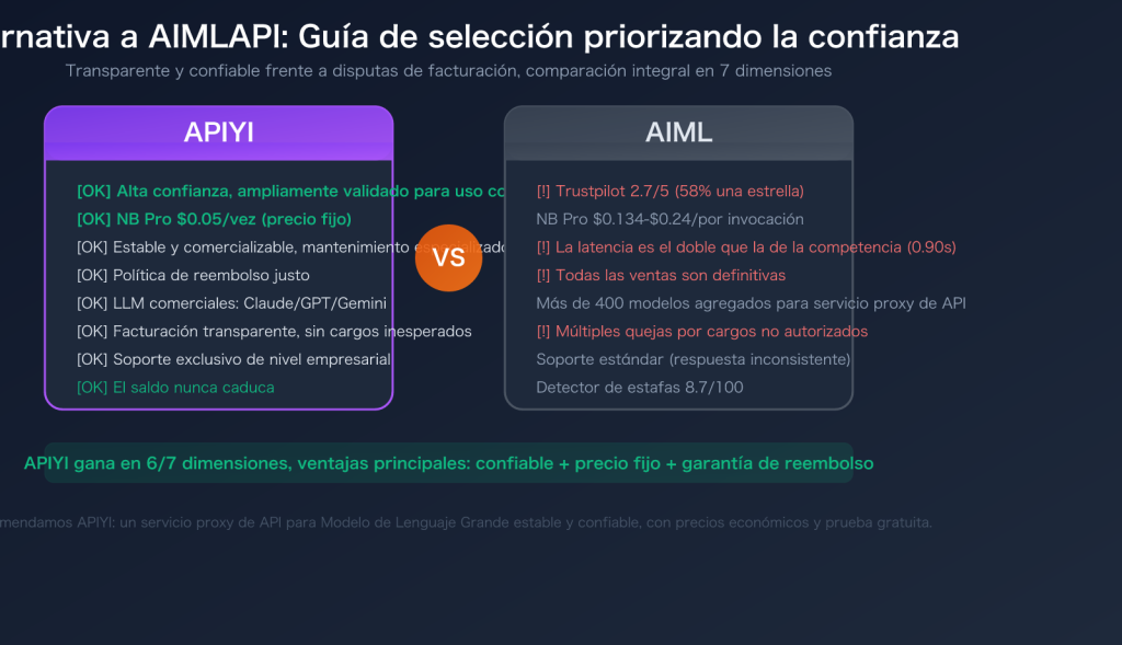 Comparar 7 dimensiones para encontrar una alternativa de API de IA más ...